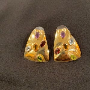 14k gold post earrings